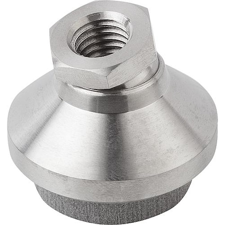 Kipp Swivel Feet with vibration absorption, steel and stainless steel, inch K0420.3A5
